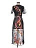 Never Fully Dressed 100% Polyamide Graphic Black Cocktail Dress Size S - photo 1