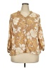 Mlle Gabrielle Gold 3/4 Sleeve Blouse Size 2X - photo 1