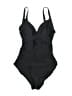DKNY Solid Black One Piece Swimsuit Size S - photo 1