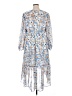Joie 100% Polyester Print Blue Casual Dress Size XL - photo 2