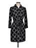 Mlle Gabrielle Argyle Black Casual Dress Size L - photo 1