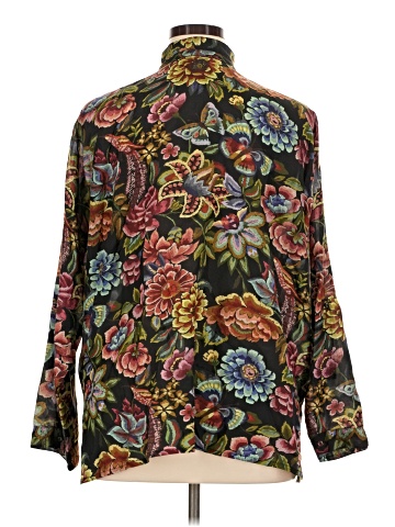 Johnny Was Long Sleeve Silk Top (view 2)