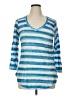 David Cline Blue 3/4 Sleeve T-Shirt Size XL - photo 1