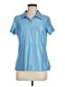 Adidas Solid Blue Short Sleeve Polo Size M - photo 1