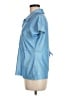 Adidas Solid Blue Short Sleeve Polo Size M - photo 5