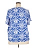 Croft & Barrow 100% Polyester Blue Short Sleeve Blouse Size XXL - photo 2