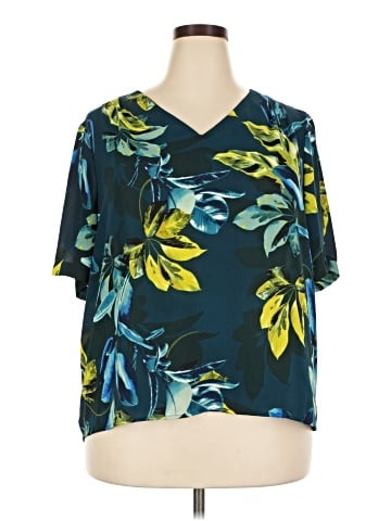 Worthington Short Sleeve Blouse (view 1)