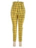 Missguided 100% Polyester Plaid Yellow Casual Pants Size 8 - photo 2