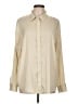Gap 100% Polyester Solid Ivory Long Sleeve Blouse Size L - photo 1