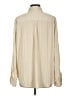 Gap 100% Polyester Solid Ivory Long Sleeve Blouse Size L - photo 2