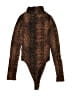 Bar III Animal Print Brown Bodysuit Size S - photo 2