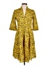 Derek Lam 100% Polyester Yellow Casual Dress Size 10 - photo 1