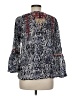 Sigrid Olsen Blue Long Sleeve Blouse Size M - photo 2