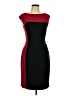 Connected Apparel Color Block Burgundy Cocktail Dress Size 10 - photo 1