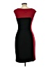 Connected Apparel Color Block Burgundy Cocktail Dress Size 10 - photo 2