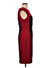 Connected Apparel Color Block Burgundy Cocktail Dress Size 10 - photo 4
