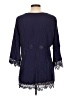 MONORENO 100% Rayon Blue 3/4 Sleeve Blouse Size L - photo 2