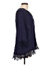 MONORENO 100% Rayon Blue 3/4 Sleeve Blouse Size L - photo 4