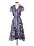 WAYF 100% Polyester Plaid Blue Casual Dress Size XS - photo 1
