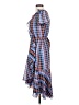 WAYF 100% Polyester Plaid Blue Casual Dress Size XS - photo 5