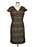 Liz Claiborne 100% Polyester Chevron-herringbone Black Cocktail Dress Size 12 - photo 1