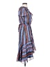 WAYF 100% Polyester Plaid Blue Casual Dress Size XS - photo 4