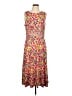 Perceptions Floral Tropical Multi Color Orange Casual Dress Size L - photo 1