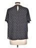 Ann Taylor 100% Polyester Black Short Sleeve Top Size L - photo 2