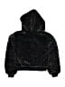 Splendid 100% Polyester Animal Print Black Zip Up Hoodie Size 12 - photo 2