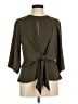 Topshop 100% Polyester Brown 3/4 Sleeve Blouse Size 8 - photo 1