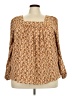 wonderly 100% Polyester Brown Long Sleeve Blouse Size 3X - photo 1