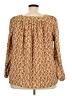 wonderly 100% Polyester Brown Long Sleeve Blouse Size 3X - photo 2