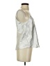 Double Zero 100% Polyester Metallic Silver Sleeveless Blouse Size S - photo 4
