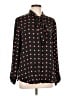 Zara Basic Polka Dots Black Long Sleeve Blouse Size L - photo 1