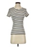 Essentials Stripes Ivory Short Sleeve Turtleneck Size S - photo 1