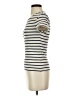 Essentials Stripes Ivory Short Sleeve Turtleneck Size S - photo 5