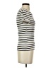 Essentials Stripes Ivory Short Sleeve Turtleneck Size S - photo 4