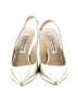 Saks Fifth Avenue Metallic Silver Heels Size 6 - photo 2