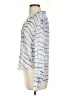 Bella Dahl 100% Rayon Stripes Silver Long Sleeve Blouse Size S - photo 5