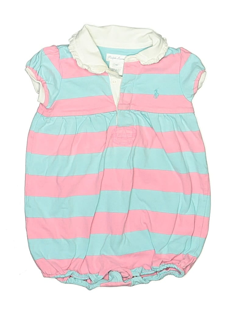 Pre-owned Ralph Lauren Kids' Short Sleeve Onesie In Pink