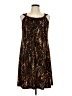 Connected Apparel Animal Print Brown Cocktail Dress Size 10 - photo 1