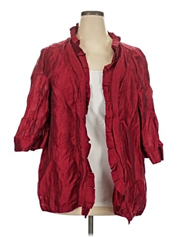 Catherines 3/4 Sleeve Button-Down Shirt (view 1)