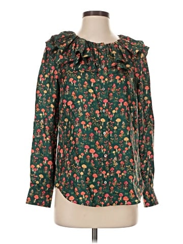 J.Crew Collection Long Sleeve Silk Top (view 1)