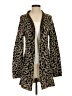 Daytrip 100% Acrylic Animal Print Brown Cardigan Size S - photo 1