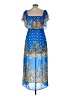 Jealous Tomato 100% Polyester Paisley Blue Casual Dress Size M - photo 2