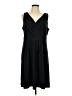 Lands' End Solid Black Cocktail Dress Size L - photo 1