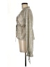 Line & Dot 100% Polyester Silver Long Sleeve Blouse Size M - photo 5