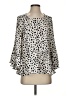 Listicle Silver 3/4 Sleeve Blouse Size S - photo 1
