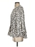 Listicle Silver 3/4 Sleeve Blouse Size S - photo 5