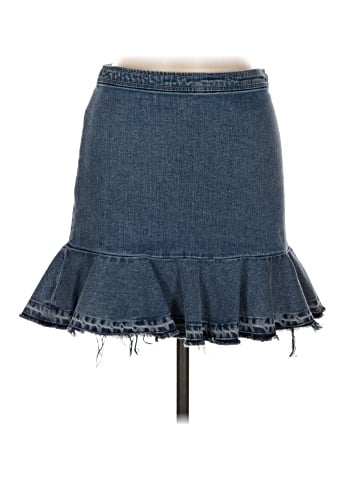 Intermix Denim Skirt (view 1)